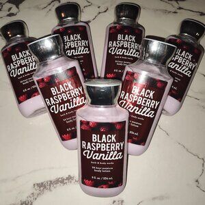 Bath & Body Works Black Raspberry Vanilla Lotion - Bundle of 7